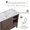 36" Bathroom Vanity with Ceramic Basin