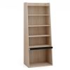 6-Tier Bookcase w/ 2 Adjustable Shelves and Flip Up Door