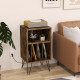 Record Player Stand with Charging Station for Living Room Bedroom