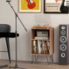 Record Player Stand with Charging Station for Living Room Bedroom