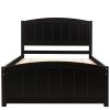 Twin Wood Platform Bed with Headboard and Footboard