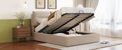 Upholstered Platform Queen Size Bed w/ Storage