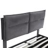 Upholstered Platform Queen Size Bed w/ Storage