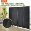 VEVOR 4 Panel Fabric Partition Room Dividers for Office, Bedroom, Dining Room, Study