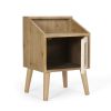 Nightstand with Rattan Decorated for Living Room & Bedroom