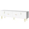 TV Stand with 5 Champagne Legs (Up to 75'')