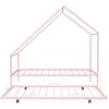 Metal House Bed With Trundle;  Twin Size House Bed