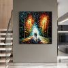 Hand Painted Oil Painting Original Romantic Walk