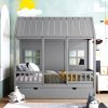 Children's Twin House Trundle Bed