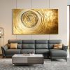 Hand Painted Oil Painting Abstract Minimalist Golden Decor