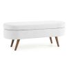 Oval Ottoman Storage Bench