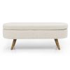 Oval Ottoman Storage Bench