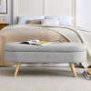 Oval Ottoman Storage Bench