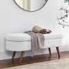 Oval Ottoman Storage Bench