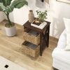 3/4-Tier Nightstand w/ Seagrass Baskets