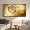 Hand Painted Oil Painting Abstract Minimalist Golden Decor