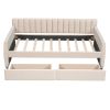 Twin Size Upholstered Daybed with Drawers