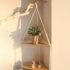 Woven Triangle Shelves Wall Decor