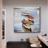 Hand Painted Oil Painting Rowboat Nordic Seascape