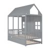 Children's Twin House Trundle Bed