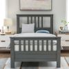 Wood Platform Bed with Headboard and Footboard, Twin