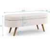 Oval Ottoman Storage Bench