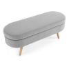 Oval Ottoman Storage Bench