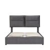 Upholstered Platform Queen Size Bed w/ Storage