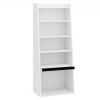 6-Tier Bookcase w/ 2 Adjustable Shelves and Flip Up Door