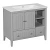 36" Bathroom Vanity with Ceramic Basin