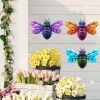 1pc/4pcs, Metal Colorful Bee Wall Decor, Bee Metal Wall Decor, Bee Metal Wall Art, Wall Decor, Metal Home Decor Wall Sculpture, Outside Decor