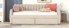 Twin Size Upholstered Daybed with Drawers