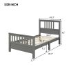 Wood Platform Bed with Headboard and Footboard, Twin