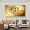 Hand Painted Oil Painting Abstract Minimalist Golden Decor