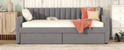 Twin Size Upholstered Daybed with Drawers