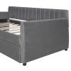 Twin Size Upholstered Daybed with Drawers