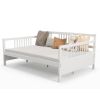 Full Size Daybed Frame with Guardrails