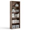 5-Shelf Wood Bookcase