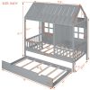 Children's Twin House Trundle Bed