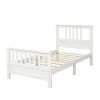 Wood Platform Bed with Headboard and Footboard, Twin