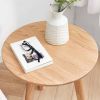 Solid Oak Round Side Table