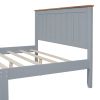 Queen Size Wood Platform Vintage Simple Bed Frame