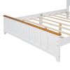 Queen Size Wood Platform Vintage Simple Bed Frame