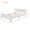 Queen Size Wood Platform Bed with Headboard and Wooden Slat Support