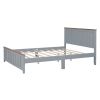 Queen Size Wood Platform Vintage Simple Bed Frame