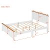 Full Size Platform Bed w/ Rectangular Headboard and Footboard