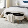 Oval Ottoman Storage Bench