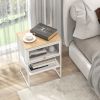 Nightstand/End Table with Flip up Door Storage Shelf