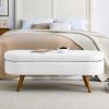 Oval Ottoman Storage Bench