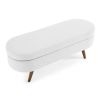 Oval Ottoman Storage Bench